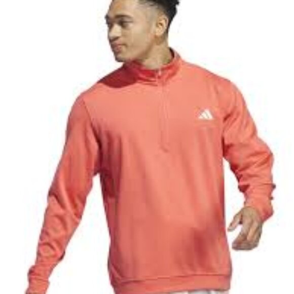 ADIDAS Men's 2XL Pullover Elevated 1/4 Zip ADVR08884 PL Scarlet BRAND-NEW w/tags - Picture 3 of 16